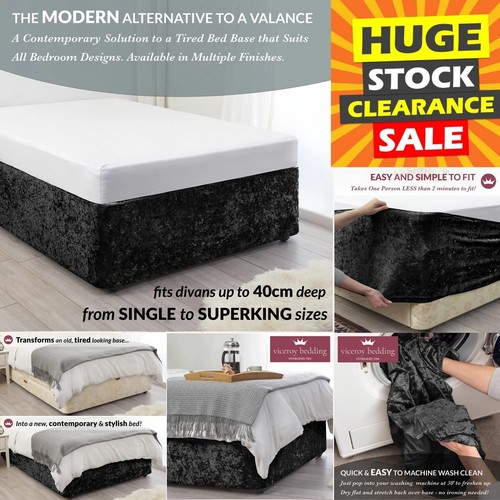 Crushed velvet bed wrap divan - velvet,