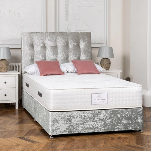 Crushed velvet bed valance - velvet,