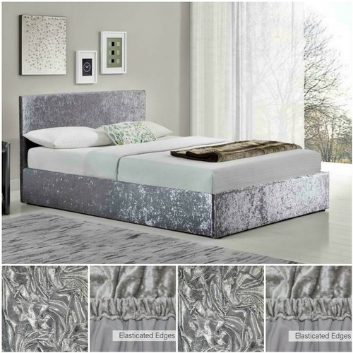 Crushed velvet divan bed - velvet,