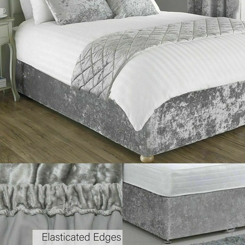 Velvet divan bed base valance - bed,