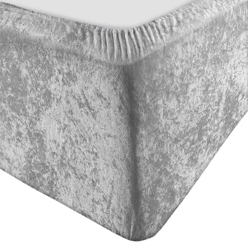 Silver crushed velvet - crushed, divan